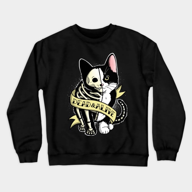 Schrodinger cat tattoo Crewneck Sweatshirt by NemiMakeit